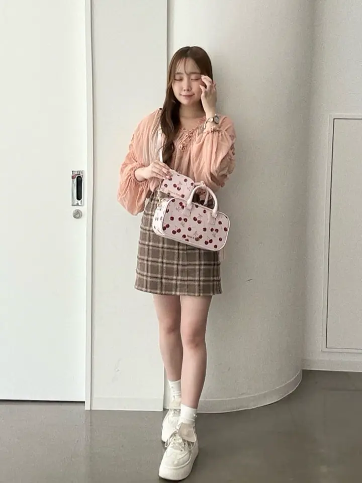 チェリー柄ボストンバッグ/Maison de FLEUR（メゾン ド フルール）の