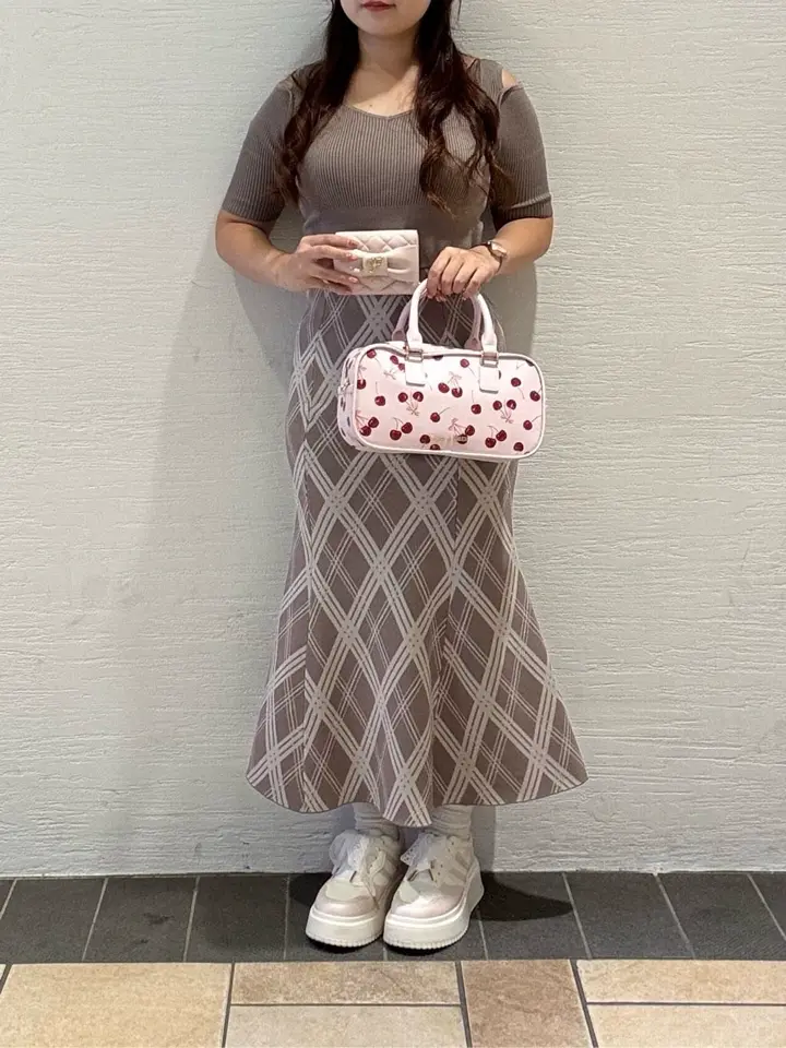 チェリー柄ボストンバッグ/Maison de FLEUR（メゾン ド フルール）の