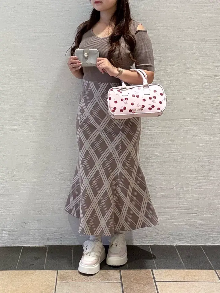 チェリー柄ボストンバッグ/Maison de FLEUR（メゾン ド フルール）の