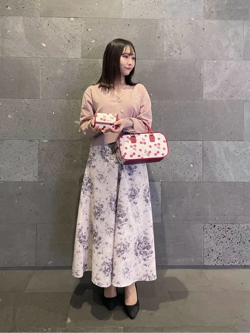 チェリー柄ウォレット/Maison de FLEUR（メゾン ド フルール）の財布