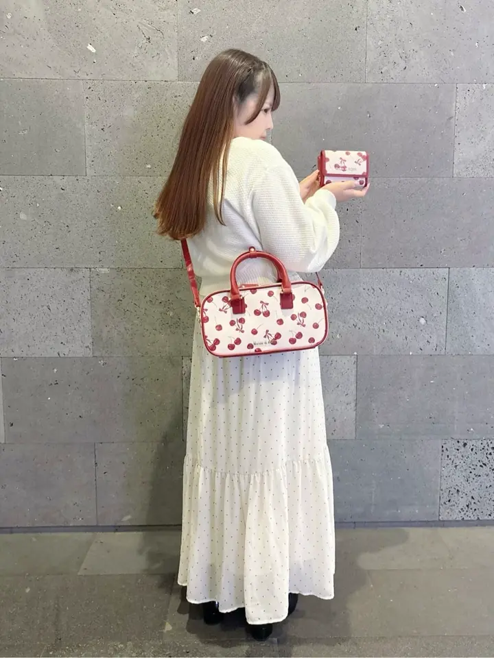 メゾンドフルール　チェリー柄ウォレット　アイボリー チェリー柄ウォレット / Maison de FLEUR | ファッション通販 【公式