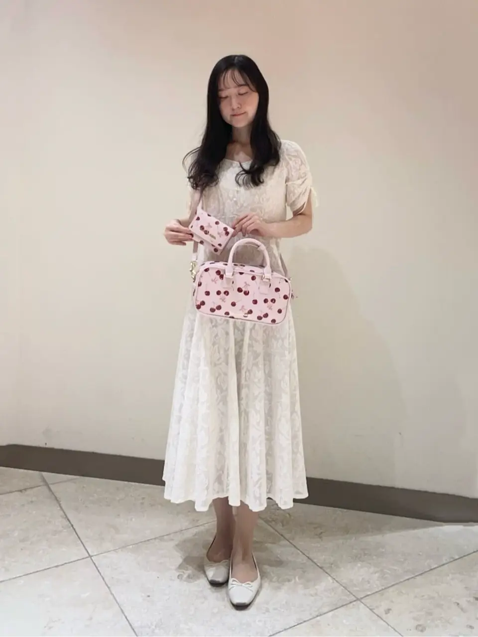 チェリー柄ウォレット/Maison de FLEUR（メゾン ド フルール）の財布