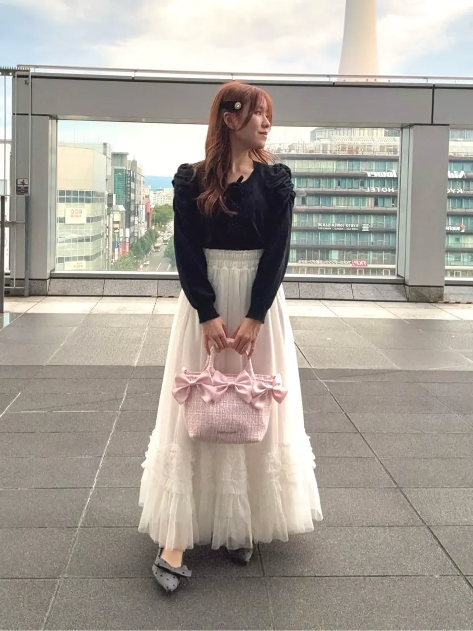 ピンクマニアボリュームリボン2WayトートSバッグ/Maison de FLEUR