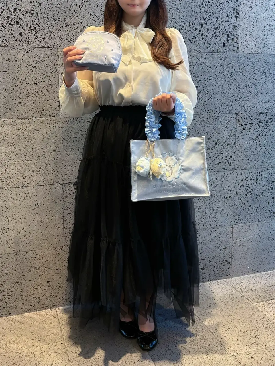 すみっコぐらし とかげ ラウンドポーチ/Maison de FLEUR（メゾン ド