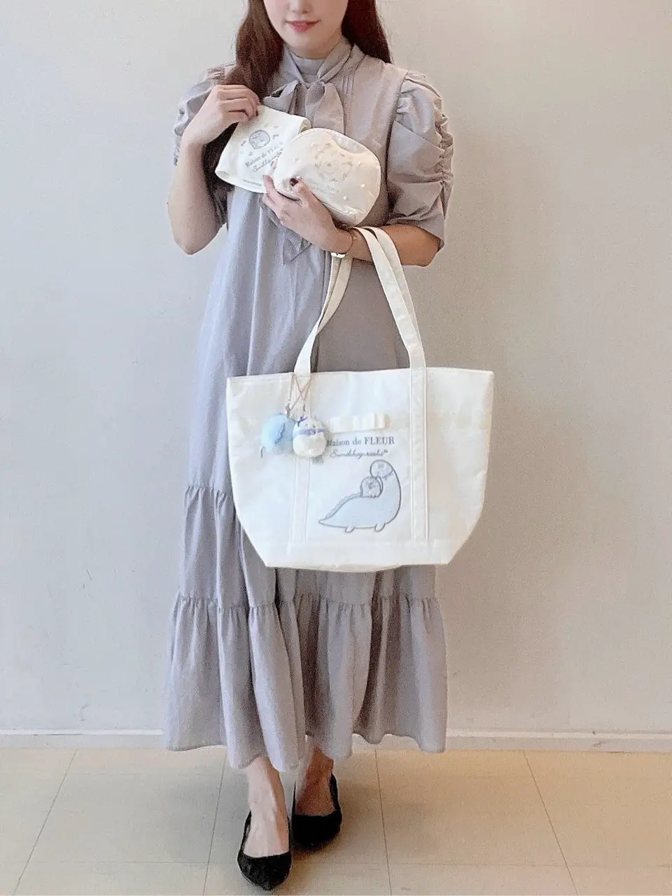 すみっコぐらし とかげ タオルハンカチ/Maison de FLEUR（メゾン ド