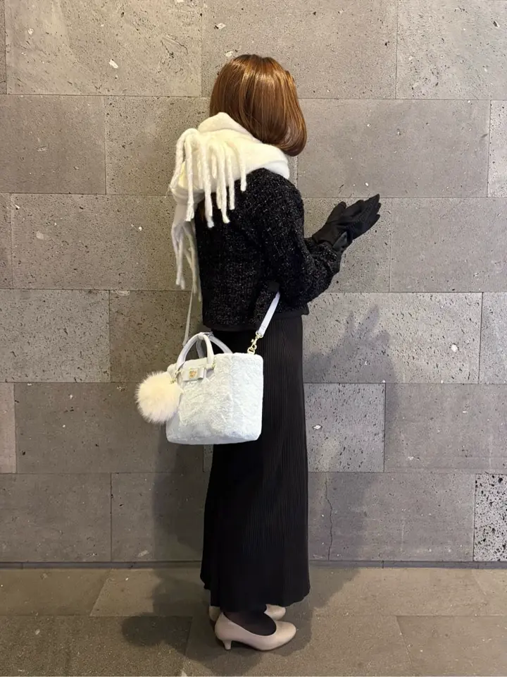 限定カラーあり】フェイクファー中仕切りバッグ/Maison de FLEUR