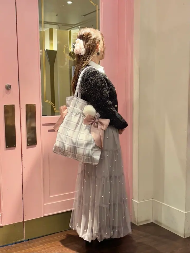 ツイードニットカーディガン/Maison de FLEUR Petite Robe（メゾンド