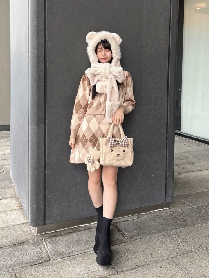 リボンベアショルダートートバッグ/Maison de FLEUR（メゾン ド