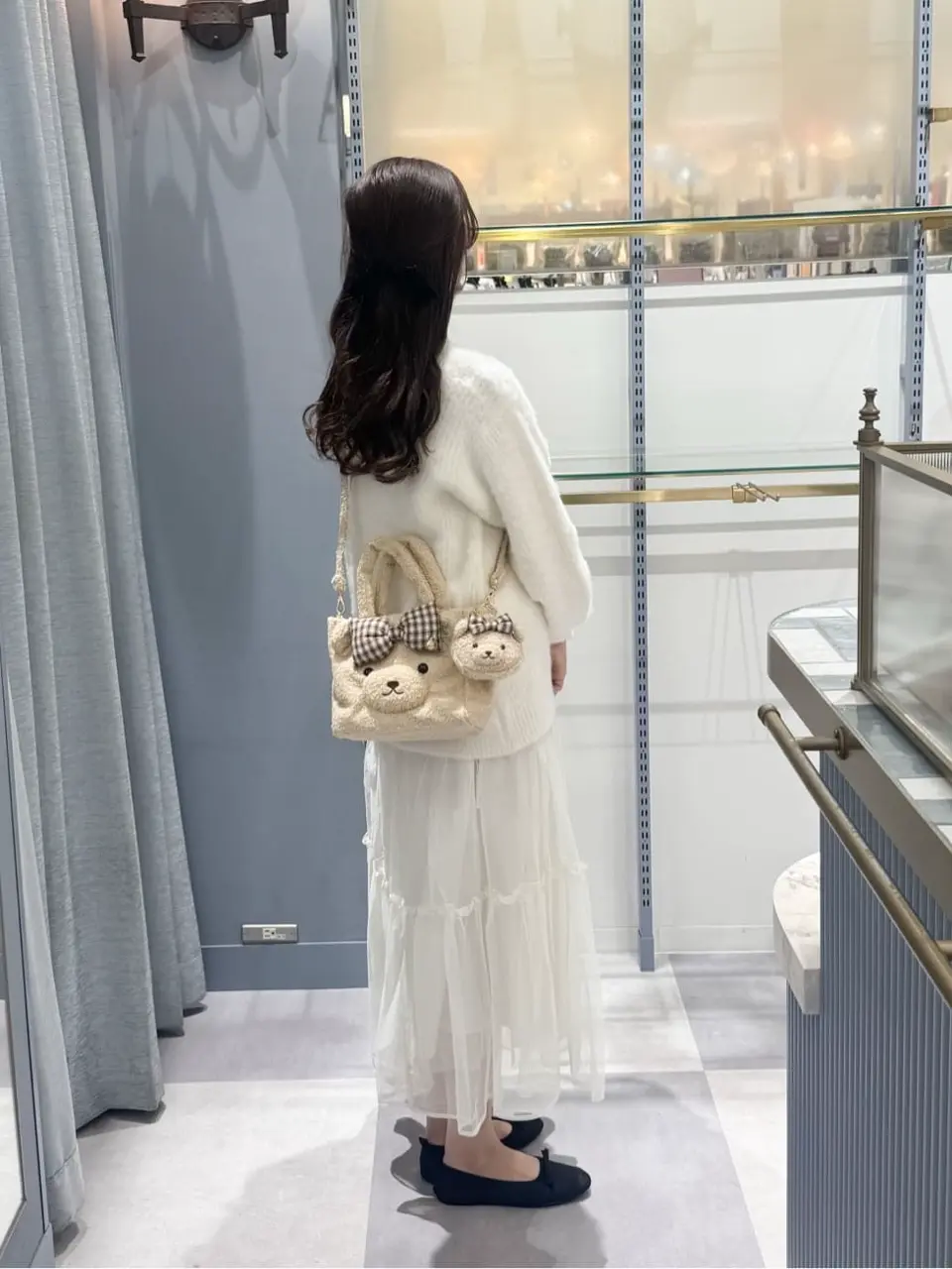 フェザーヤーンカーディガン/Maison de FLEUR Petite Robe（メゾンド