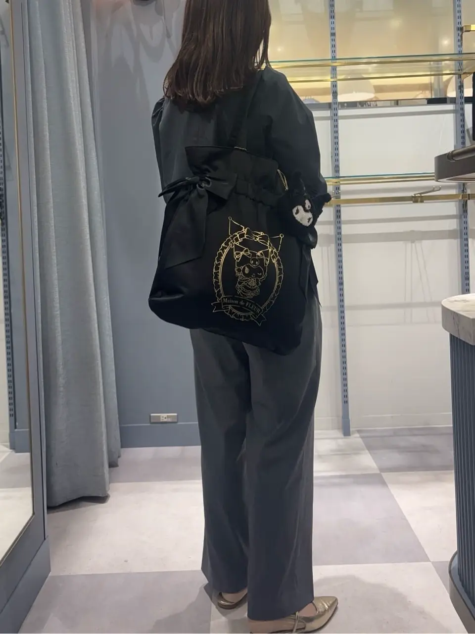 KUROMI ダブルリボントートバッグ/Maison de FLEUR（メゾン ド