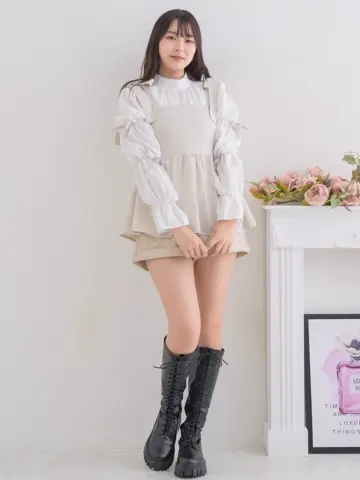 レースアップロングブーツ|ems excite | RETRO GIRL ONLINE STORE
