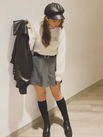 ハート釦FレザーBZ|ems excite | RETRO GIRL ONLINE STORE