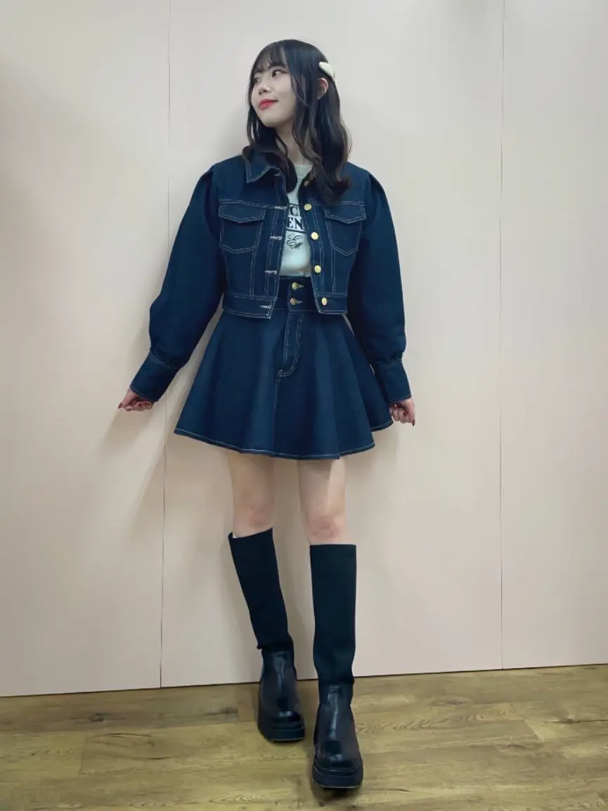 D553 used レトロ イエロー チェック ボトルネック コート