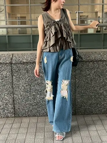 コーデ売り レトロガール 赤チェックスカート 刺繍スウェット マフラー マフラー チェック柄 （レディース） - ファッション通販
