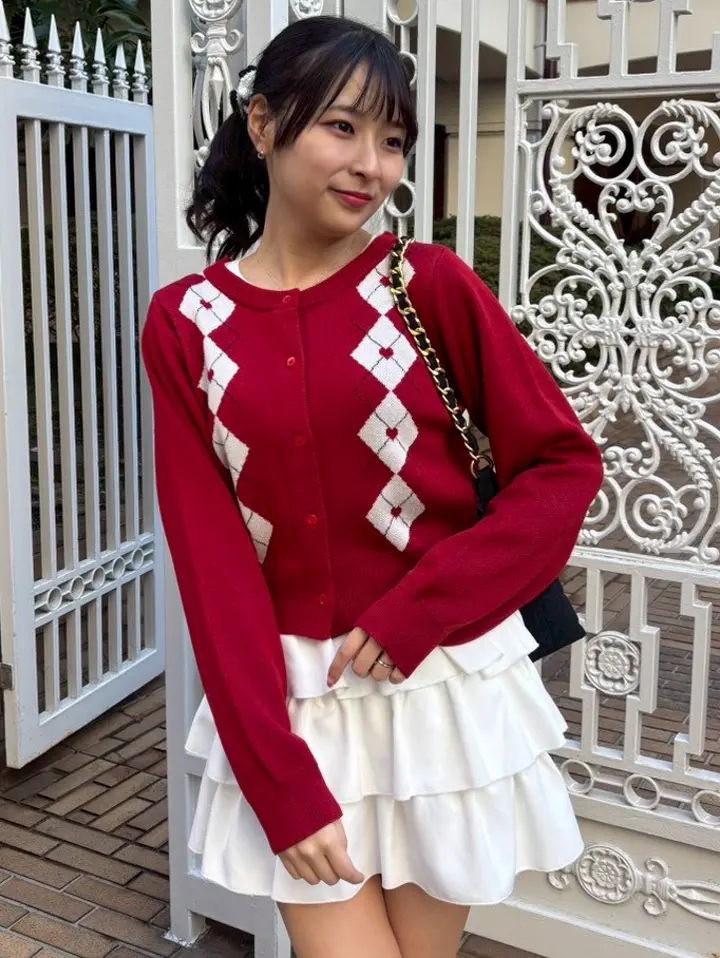ハートアーガイルNTカーデ|ems excite | RETRO GIRL ONLINE STORE
