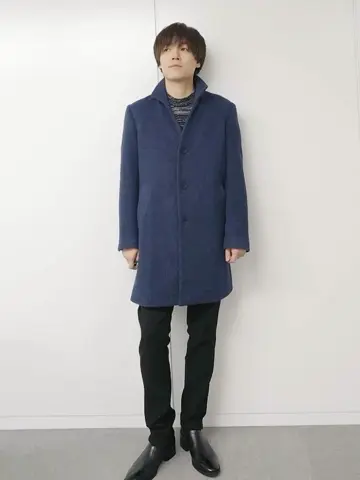 TETE HOMME｜テットオム カシミヤスタンドカラーコート メンズ