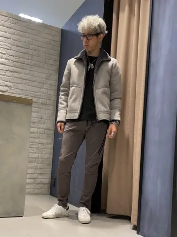TETE HOMME｜テットオム フェイクムートンブルゾン メンズ