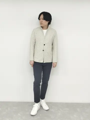 オンオフ兼用 マイクロピケストレッチスラックス