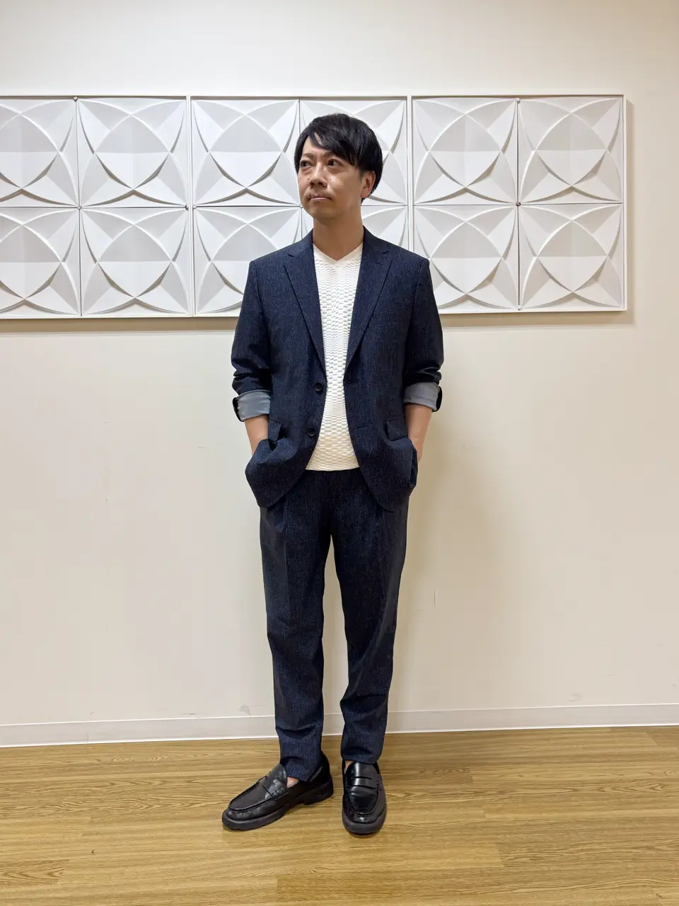 接触冷感 ストレッチプリントジャケット