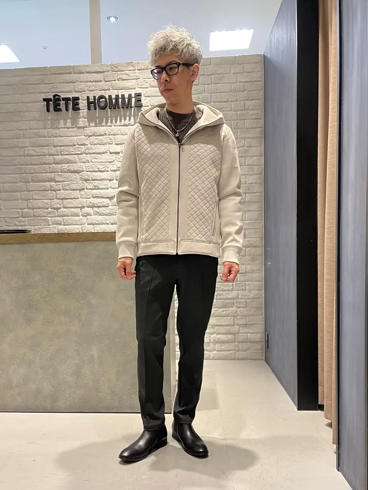 【NEW】テットオム（TETE HOMME）/エンボスフードブルゾン エンボスフードブルゾン