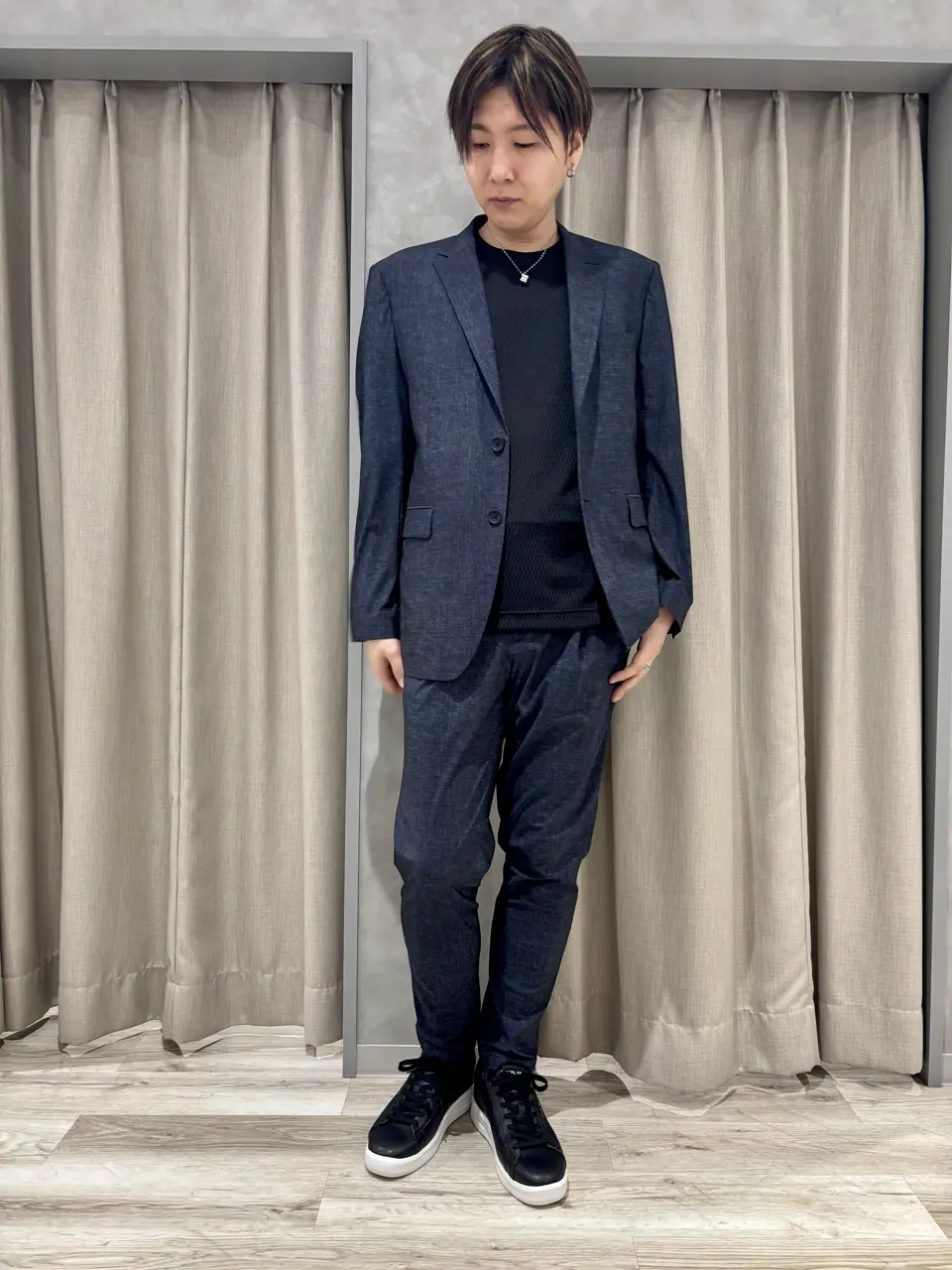 接触冷感 ストレッチプリントジャケット