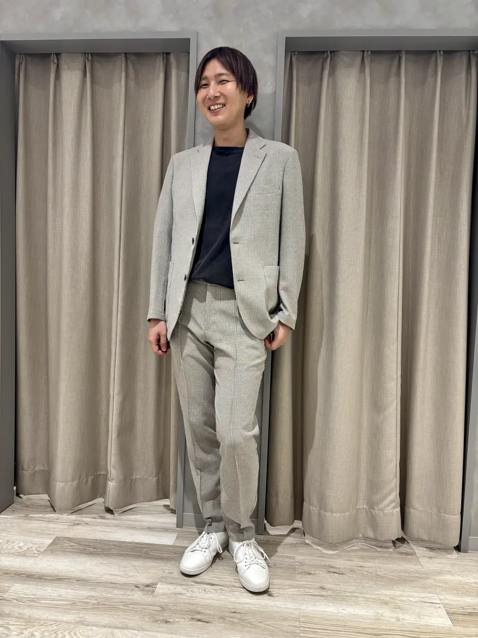 軽量 防シワ 通気性の良いリネンライクなブッチャージャケット