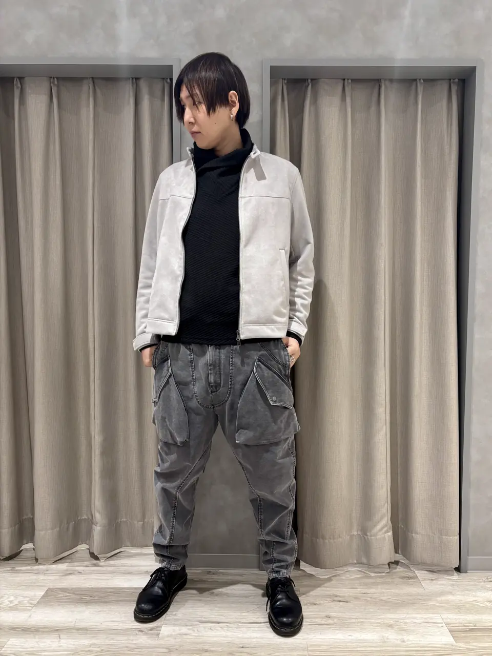 HALB】ワイドテーパードカーゴパンツ