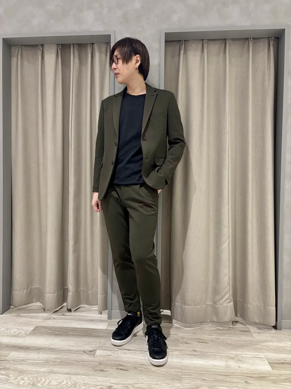 TETE HOMME｜テットオム モクロディクルーネックロンT メンズ