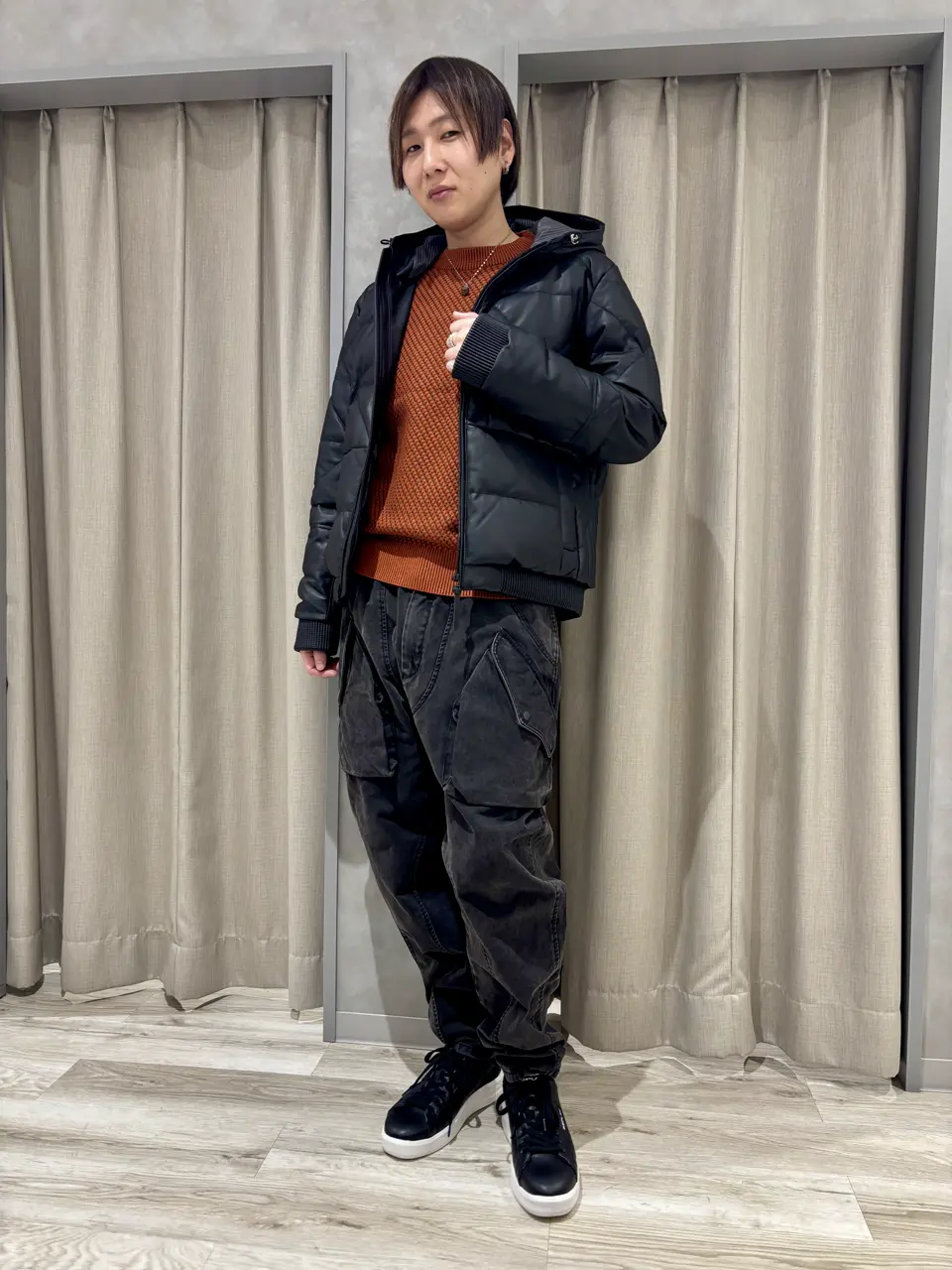 HALBカーゴパンツ HALB】ワイドテーパードカーゴパンツ