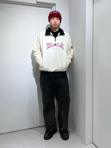 売切れ前に XLARGE XLLA HALF ZIP SWEATSHIRT 刺繍がPOINT 売切れ前に XLARGE XLLA HALF ZIP SWEATSHIRT 刺繍がPOINT (X