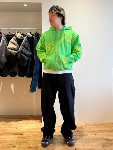 アルベロベロのキャラクター柄 フード付きアウター Albert” OVER COAT - WUNDER