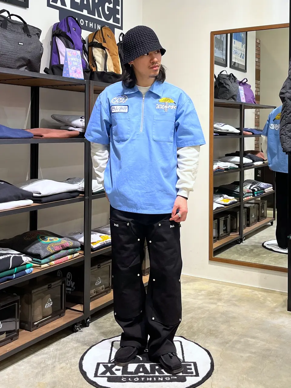 完売確実 XLARGE×Blu Boy L/S TEE コーデの主役級アイテム◎ XLARGE×Blu Boy HALF ZIP S/S WORK SHIRT – calif(カリフ)公式