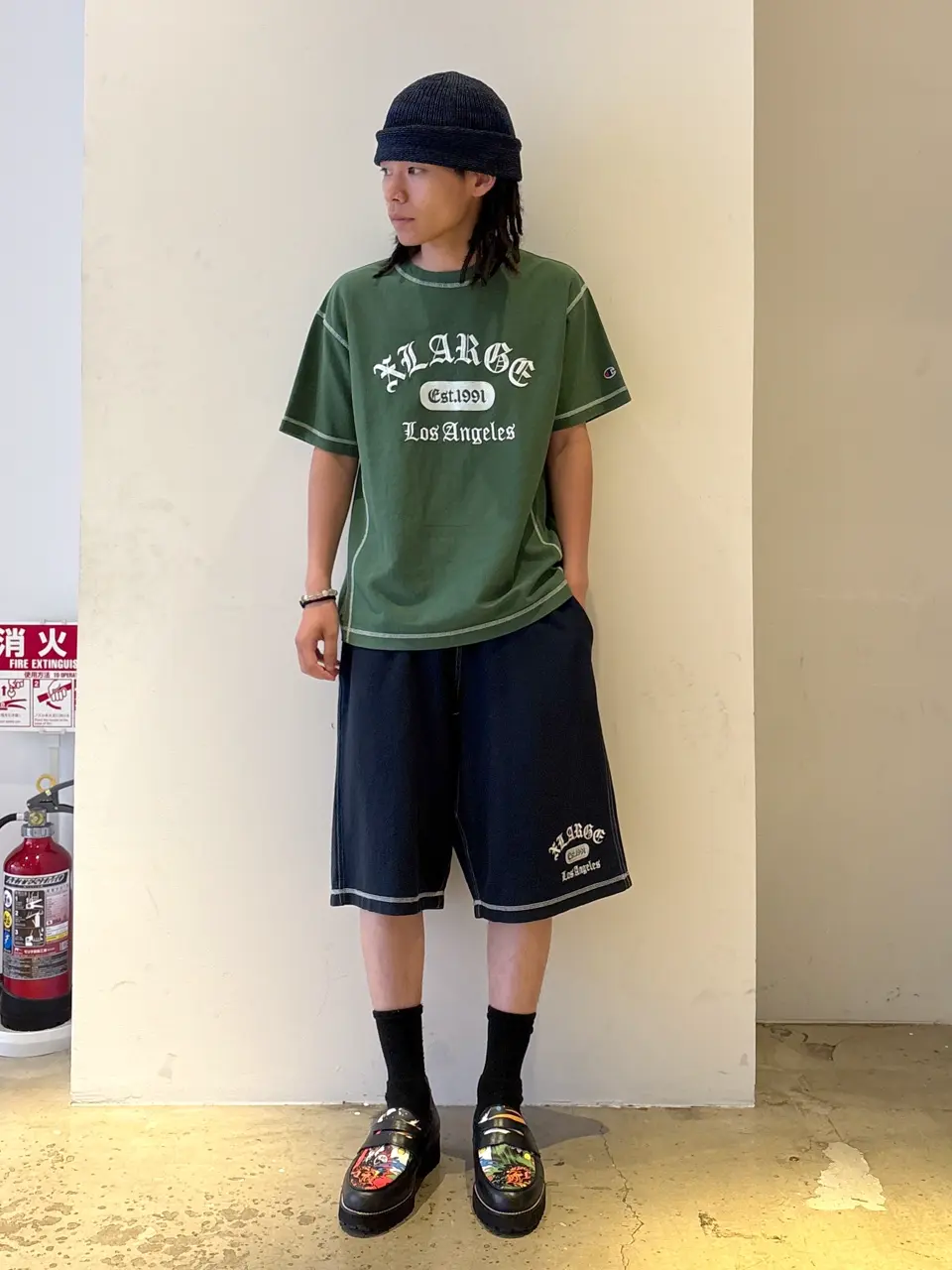 XLARGE×Champion REVERSE WEAVE STICHED SHORT PANTS – calif