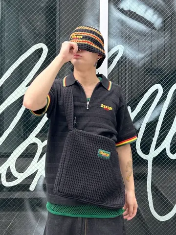 限定コラボ★XLARGE×ボブ・マーリー ニット ショルダーバッグ XLARGE×BOB MARLEY KNIT SHOULDER BAG（ショルダーバッグ