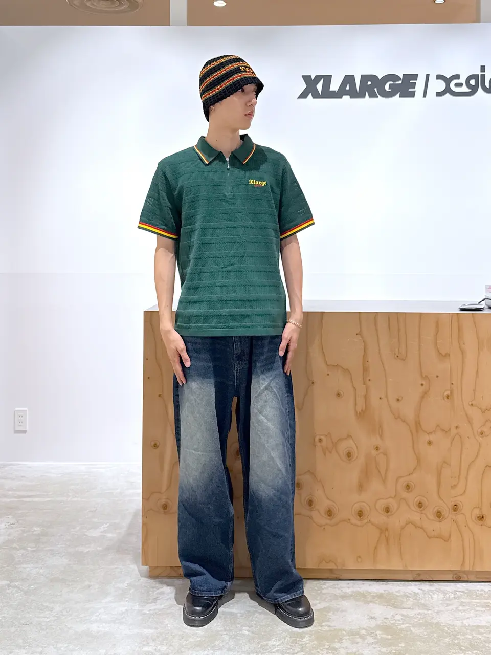 XLARGE×BOB MARLEY メッシュニットポロシャツ XLARGE×BOB MARLEY MESH KNIT POLO SHIRT – calif（カリフ）公式