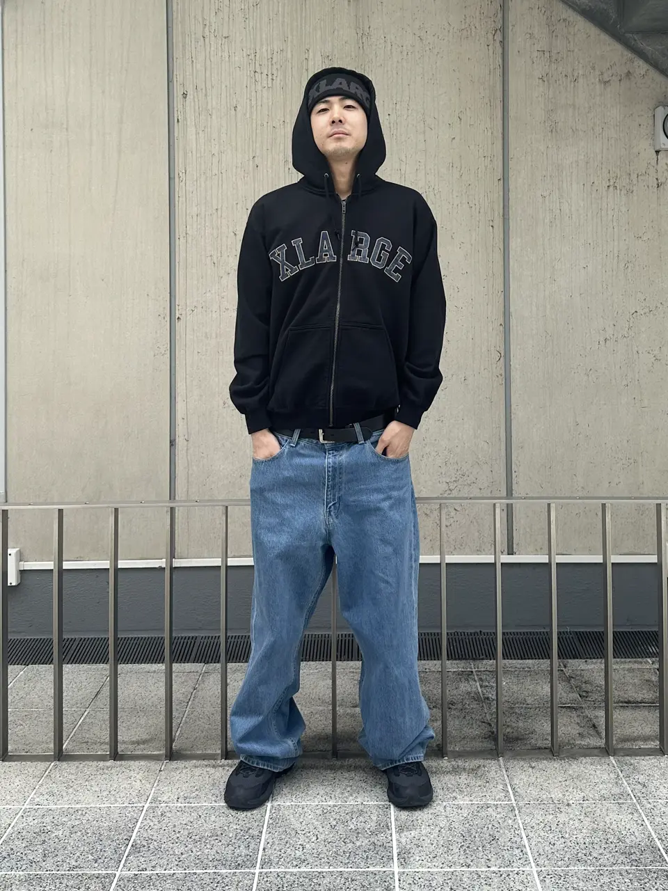 PERFORATED LEATHER LOGO ZIP UP HOODED SWEATSHIRT – calif（カリフ