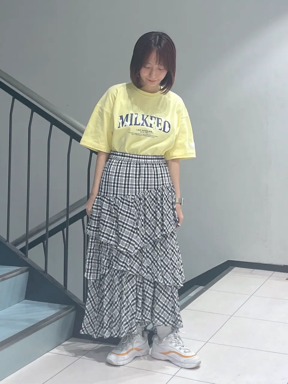 【MILKFED.】plaid tiered top MILKFED.｜PLAID TIERED TOP MILKFED. | Rakuten Fashion(楽天