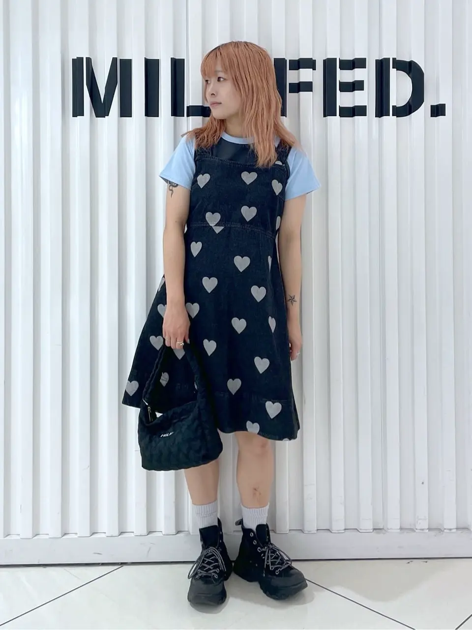 HEART PRINTED DENIM DRESS MILKFED. – calif（カリフ）公式サイト
