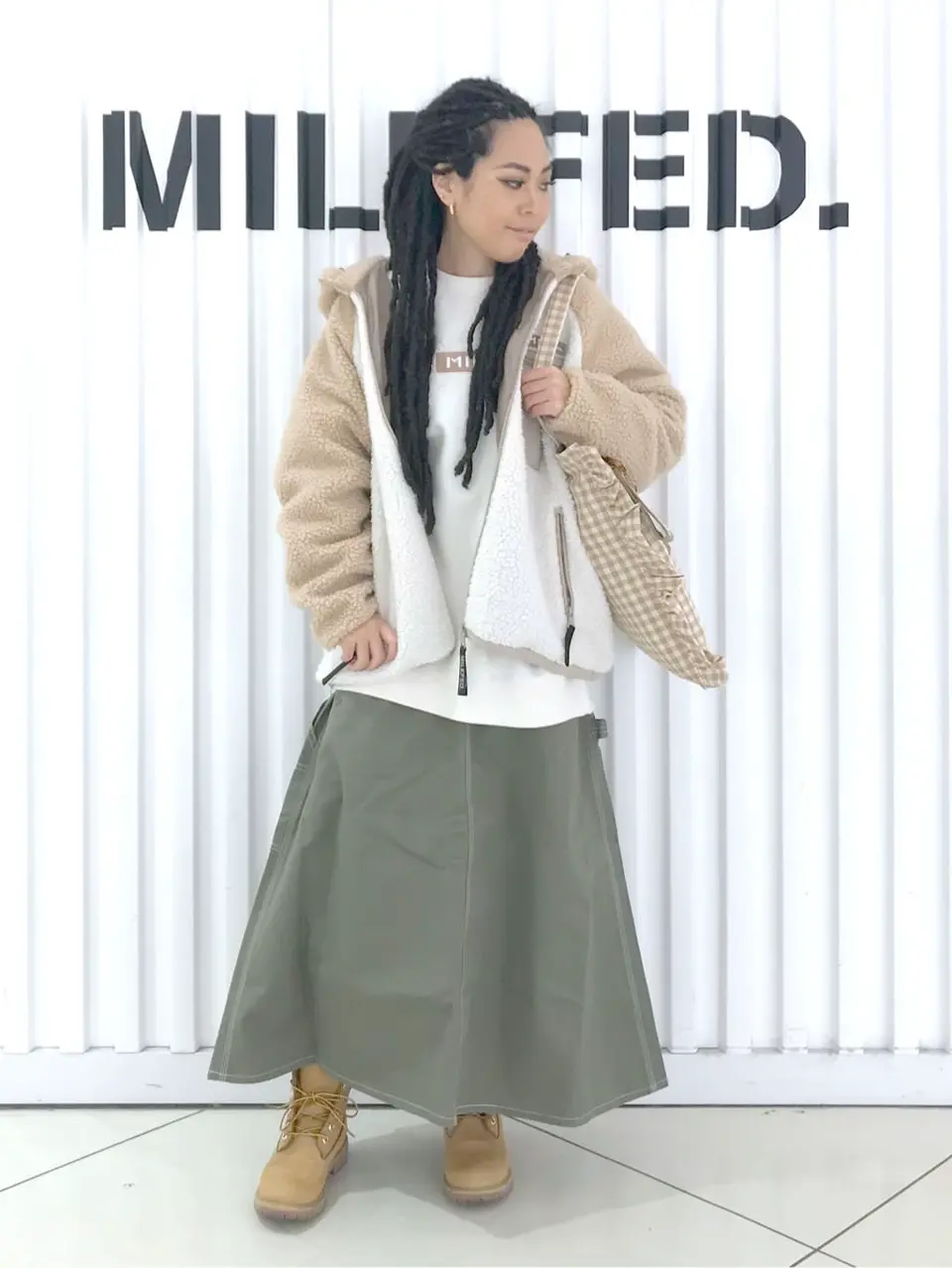 BOA ZIP UP BICOLOR HOODED JACKET MILKFED. – calif（カリフ