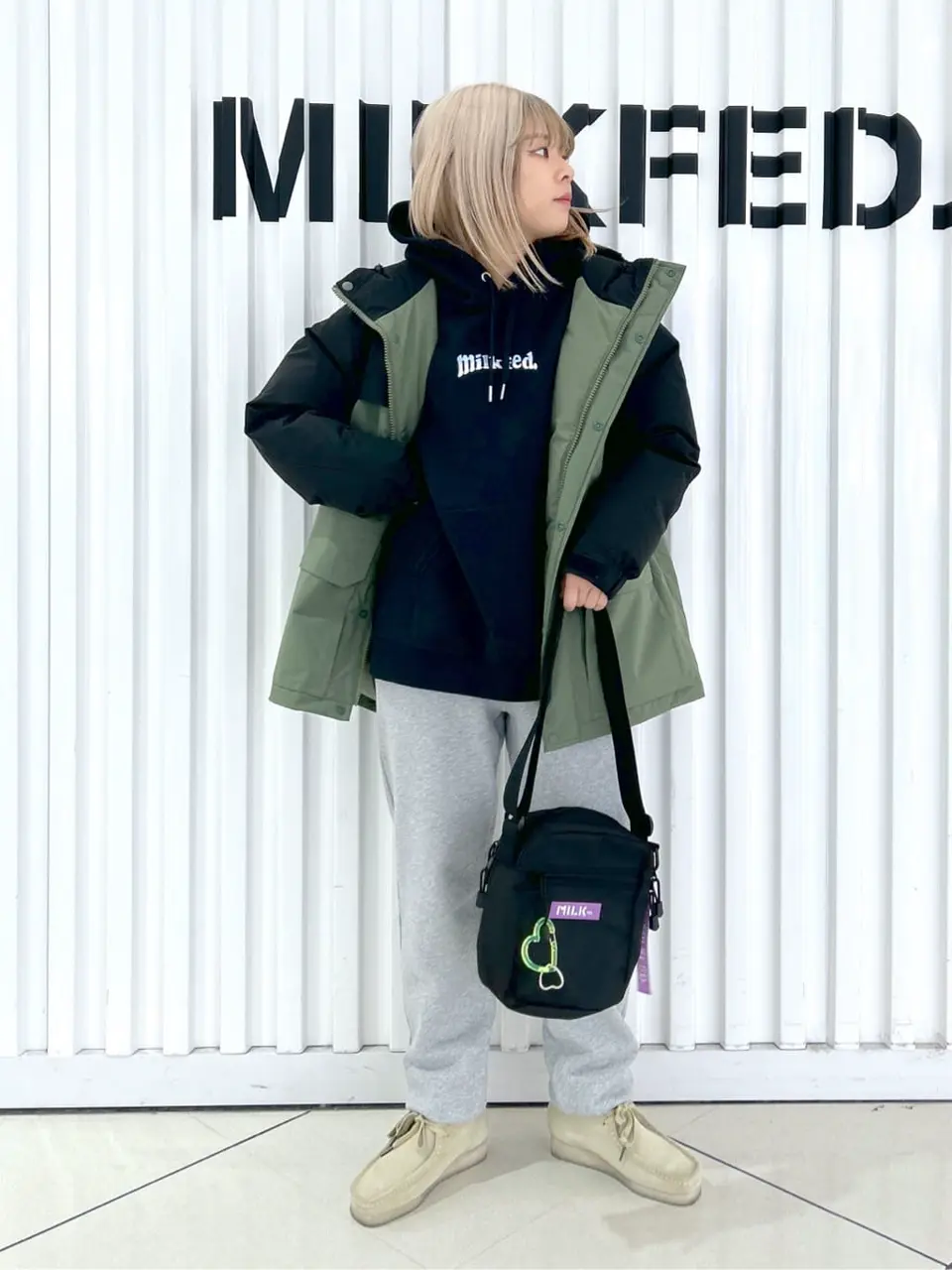 ジャケット・アウター milkfed logo hd puffer jacket bt7869-05_1.jpg