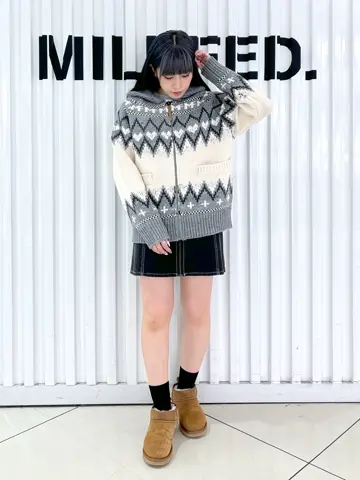劇レア⭐ANGEL BLUE 150田中さん フード付きニットカウチンジャケット 3597a6117a1b0289cdb82f215a98d1