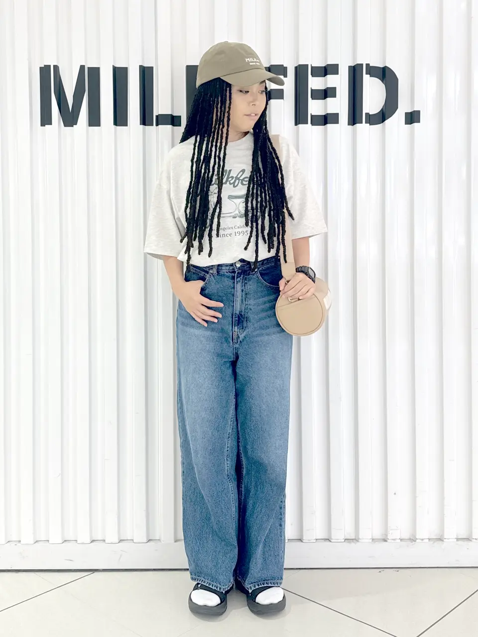 セール カットソー ミルクフェド MILKFED ワッフル フレア トップ WAFFLE FLARE TOP 03192321 レディース ラッフル MILKFED. セール カットソー ミルクフェド MILKFED ワッフル