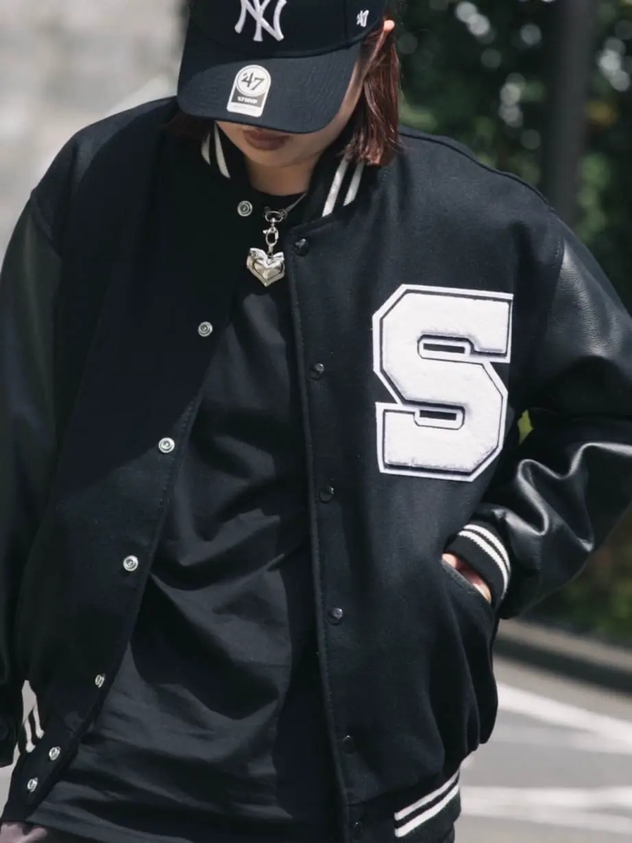 フランス発 セレカジ 春秋コーデ♪Sandro ギャバジン ジャケット Styles/スタイルス/GAME SPORTWEAR/THE VARSITY WITH CHENILLE S