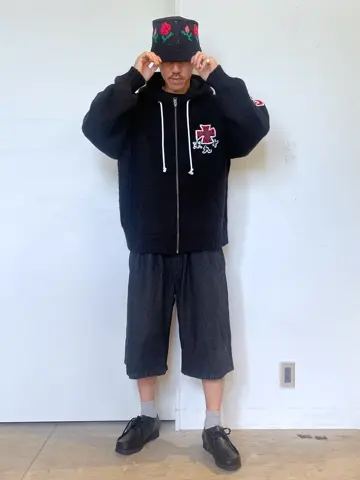 RICE NINE TEN/ライスナインテン/HAND KNITTED SK8 ZIP HOODIE HKN-SK8