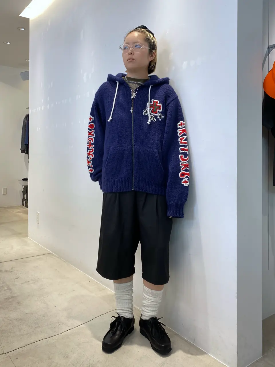 RICE NINE TEN/ライスナインテン/HAND KNITTED SK8 ZIP HOODIE HKN-SK8