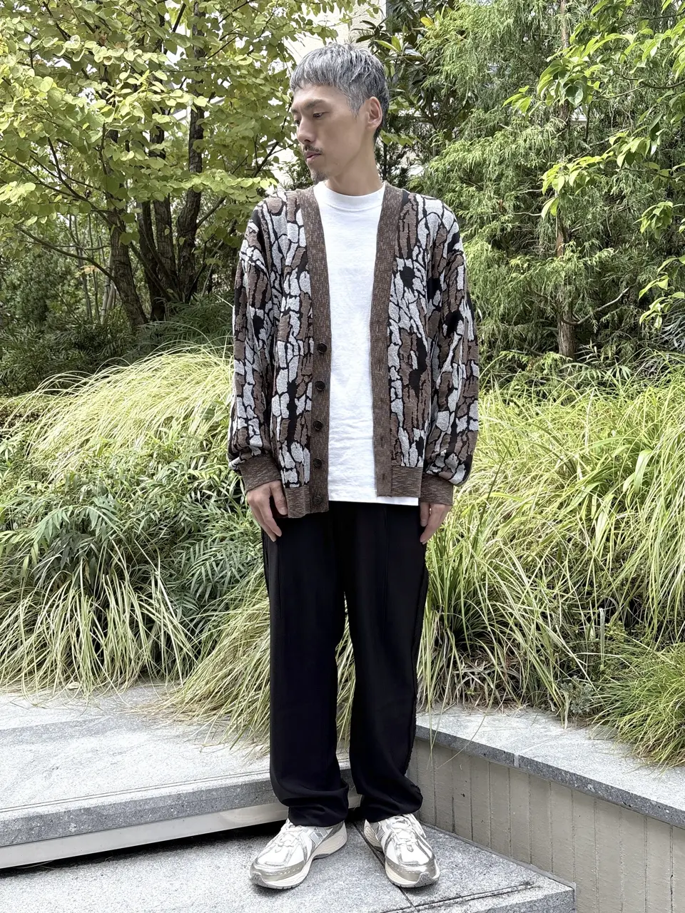 gimcontext/ジム コンテキスト/Trebark Camo Knit Cardigan 25505030
