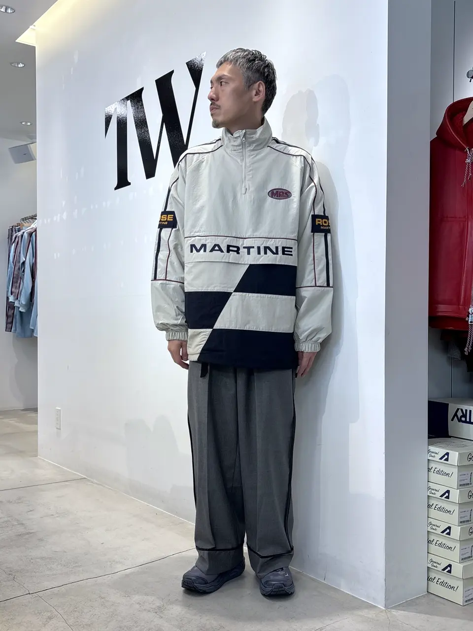 MARTINE ROSE マーティンローズ CAR COAT ステンカラーコート MARTINE ROSE/マーティン ローズ/HOCKEY PULLOVER 121WP01052 – calif