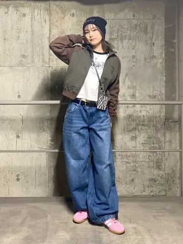 エックスガール X-girl ストライプドスリープコンパクト ジップアップスウェットシャツ 105243012007 STRIPED SLEEVE COMPACT ZIP UP SWEATSHIRT 正規取扱店 35％OFF／SALE】エックスガール X-girl ストライプドスリープ