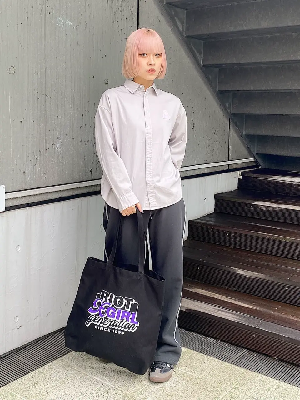 DOUBLE LOGO CANVAS TOTE BAG X-girl – calif（カリフ）公式サイト