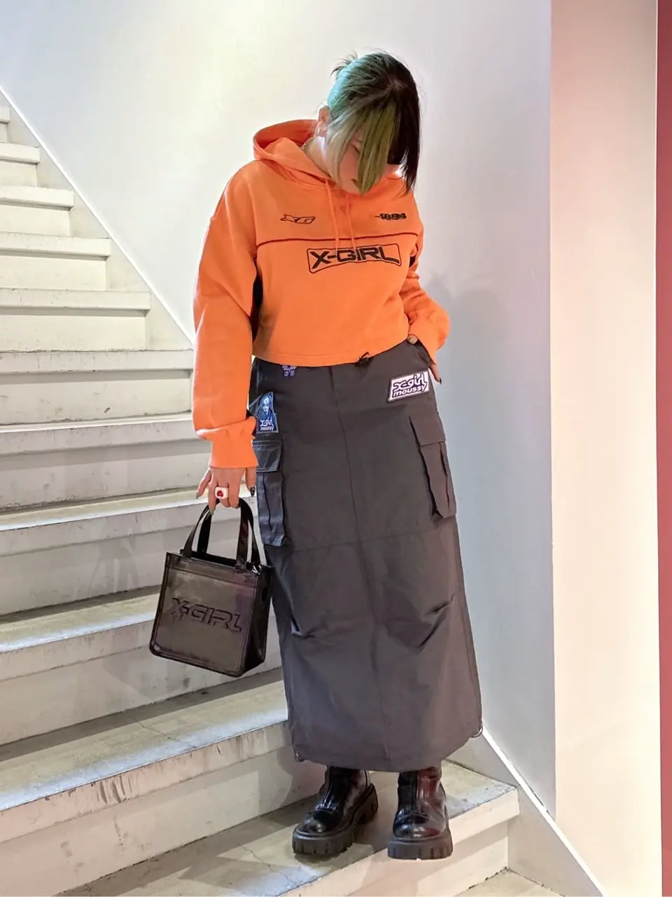 XG UTILITY CARGO SKIRT（moussy、X-girl） Xg Utility Cargo Skirt – MOUSSY